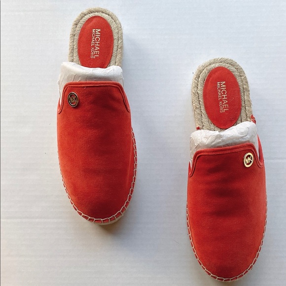 New Michael Kors Emilia Leather Slide Mules - Picture 1 of 3